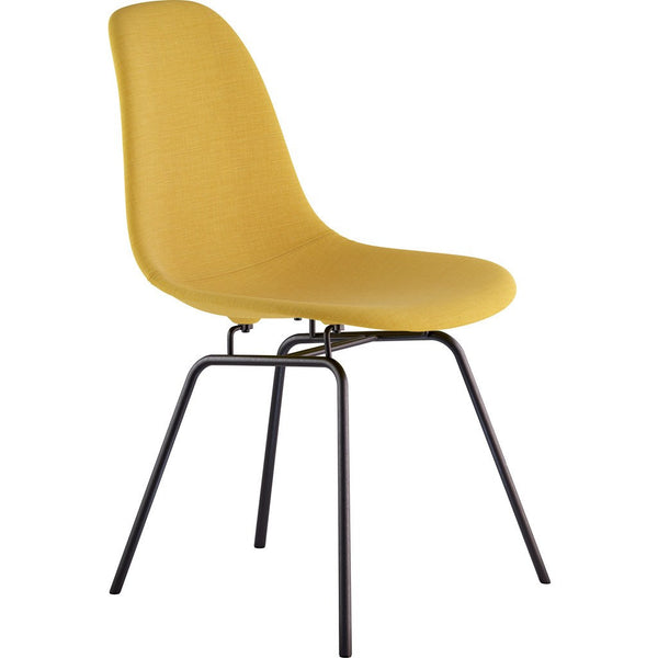 NyeKoncept Mid Century Classroom Side Chair | Papaya Yellow/Brass 331003CL2