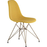 NyeKoncept Mid Century Classroom Side Chair | Papaya Yellow/Brass 331003CL2