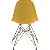 NyeKoncept Mid Century Eiffel Side Chair | Papaya Yellow/Brass 331003EM2