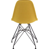 NyeKoncept Mid Century Eiffel Side Chair | Papaya Yellow/Gunmetal 331003EM3