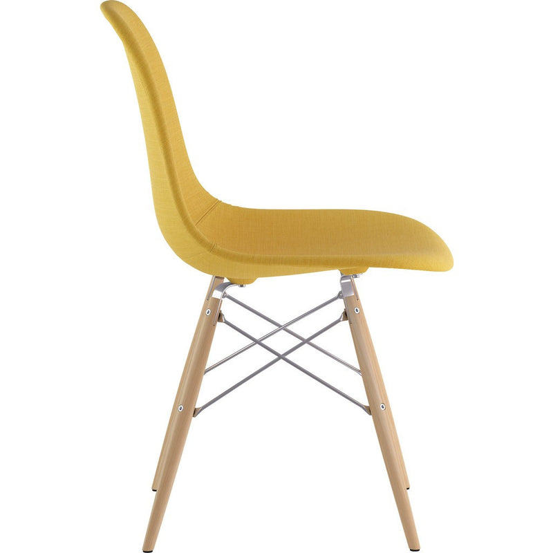 NyeKoncept Mid Century Dowel Side Chair | Papaya Yellow/Nickel 331003EW1