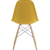 NyeKoncept Mid Century Dowel Side Chair | Papaya Yellow/Nickel 331003EW1