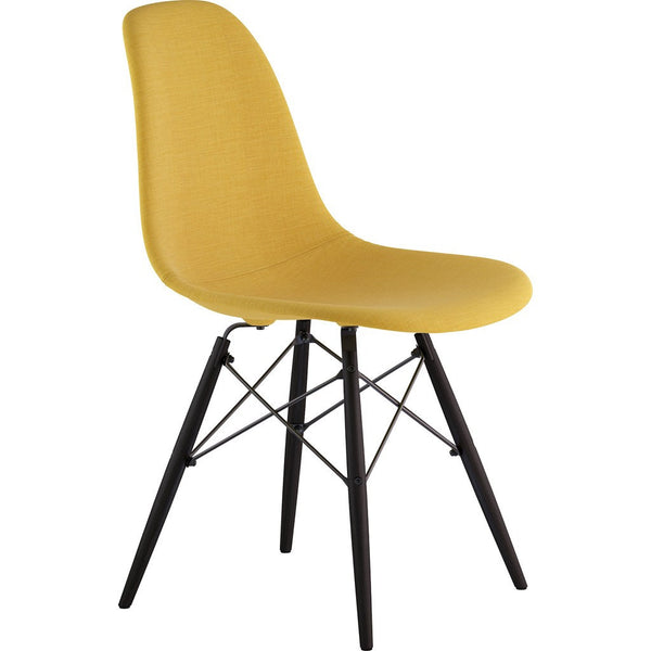 NyeKoncept Mid Century Dowel Side Chair | Papaya Yellow/Gunmetal 331003EW3