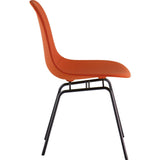 NyeKoncept Mid Century Classroom Side Chair | Lava Red/Gunmetal 331004CL3