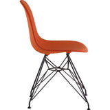 NyeKoncept Mid Century Eiffel Side Chair | Lava Red/Gunmetal 331004EM3