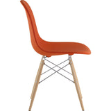 NyeKoncept Mid Century Dowel Side Chair | Lava Red/Nickel 331004EW1