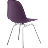 NyeKoncept Mid Century Classroom Side Chair | Plum Purple/Nickel 331005CL1