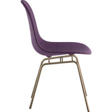 NyeKoncept Mid Century Classroom Side Chair | Plum Purple/Nickel 331005CL1