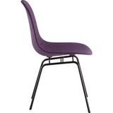 NyeKoncept Mid Century Classroom Side Chair | Plum Purple/Gunmetal 331005CL3