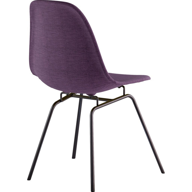 NyeKoncept Mid Century Classroom Side Chair | Plum Purple/Gunmetal 331005CL3