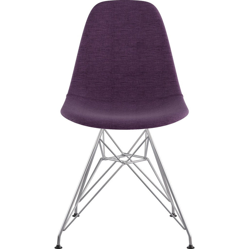 NyeKoncept Mid Century Eiffel Side Chair | Plum Purple/Nickel 331005EM1