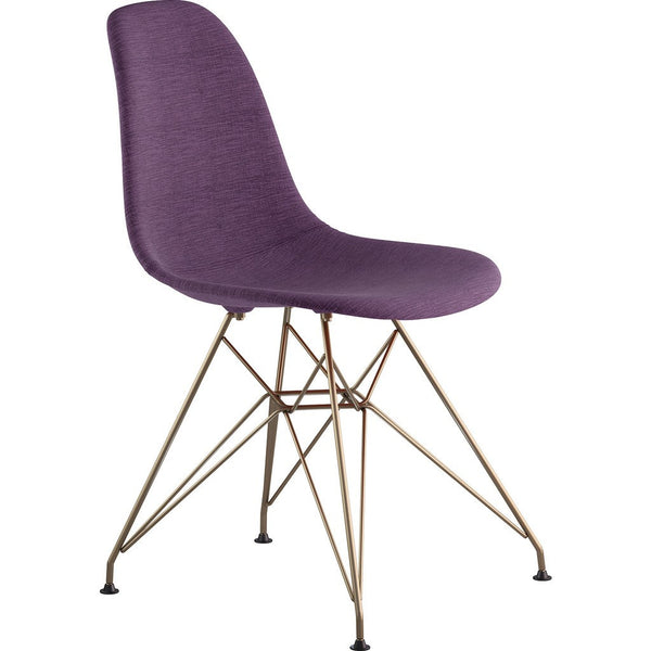 NyeKoncept Mid Century Eiffel Side Chair | Plum Purple/Brass 331005EM2
