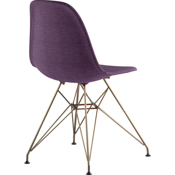 NyeKoncept Mid Century Eiffel Side Chair | Plum Purple/Brass 331005EM2
