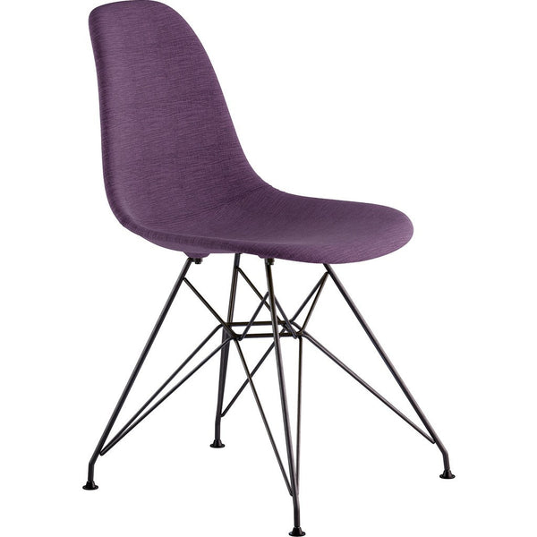 NyeKoncept Mid Century Eiffel Side Chair | Plum Purple/Gunmetal 331005EM3