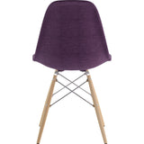 NyeKoncept Mid Century Dowel Side Chair | Plum Purple/Nickel 331005EW1