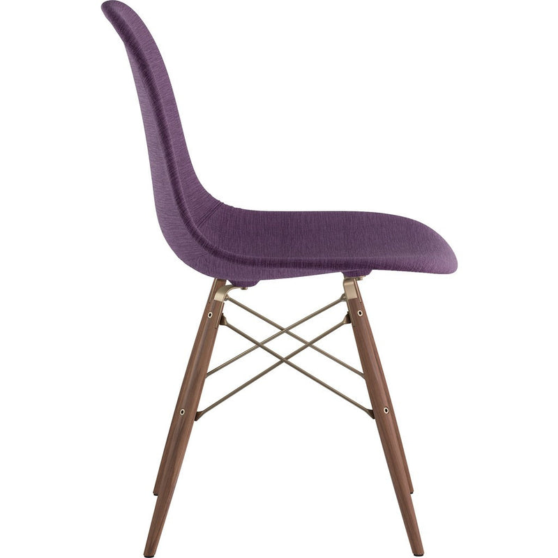 NyeKoncept Mid Century Dowel Side Chair | Plum Purple/Brass 331005EW2