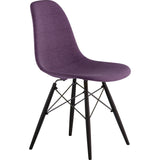 NyeKoncept Mid Century Dowel Side Chair | Plum Purple/Gunmetal 331005EW3