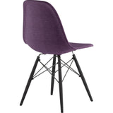 NyeKoncept Mid Century Dowel Side Chair | Plum Purple/Gunmetal 331005EW3