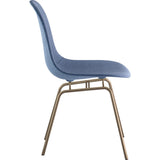 NyeKoncept Mid Century Classroom Side Chair | Dodger Blue/Brass 331006CL2
