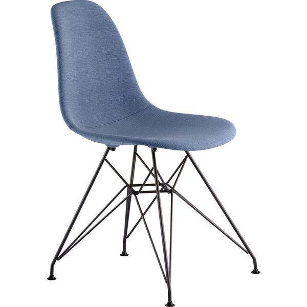 NyeKoncept Mid Century Eiffel Side Chair | Dodger Blue/Gunmetal 331006EM3