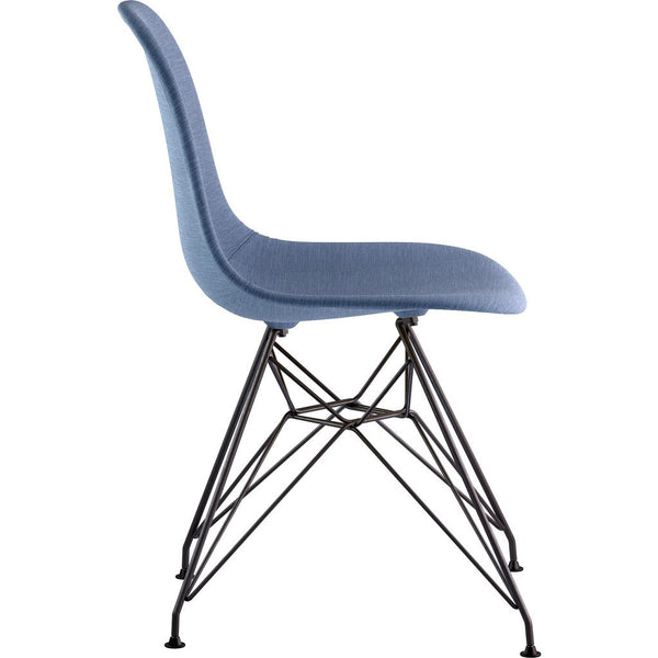 NyeKoncept Mid Century Eiffel Side Chair | Dodger Blue/Gunmetal 331006EM3