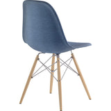 NyeKoncept Mid Century Dowel Side Chair | Dodger Blue/Nickel 331006EW1