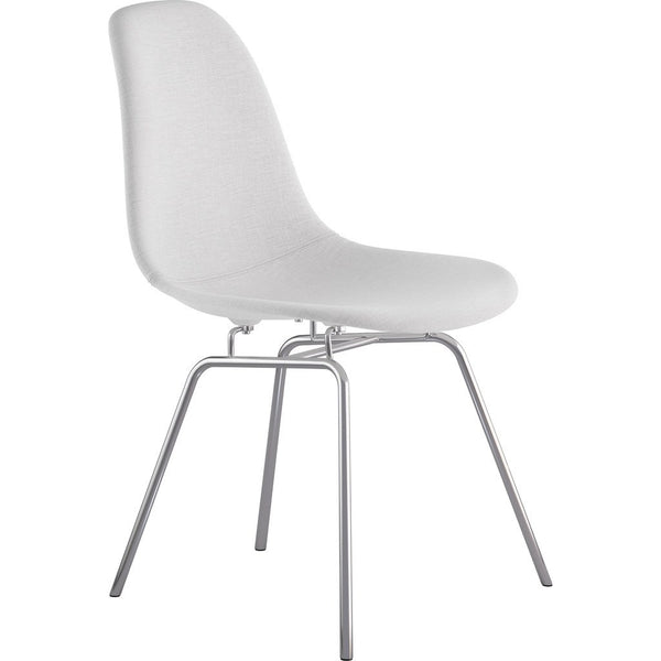 NyeKoncept Mid Century Classroom Side Chair | Glacier White/Nickel 331007CL1