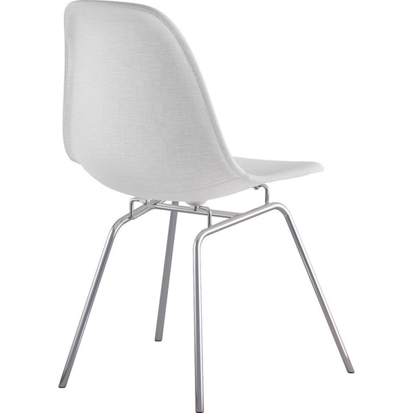 NyeKoncept Mid Century Classroom Side Chair | Glacier White/Nickel 331007CL1