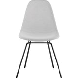 NyeKoncept Mid Century Classroom Side Chair | Glacier White/Gunmetal 331007CL3