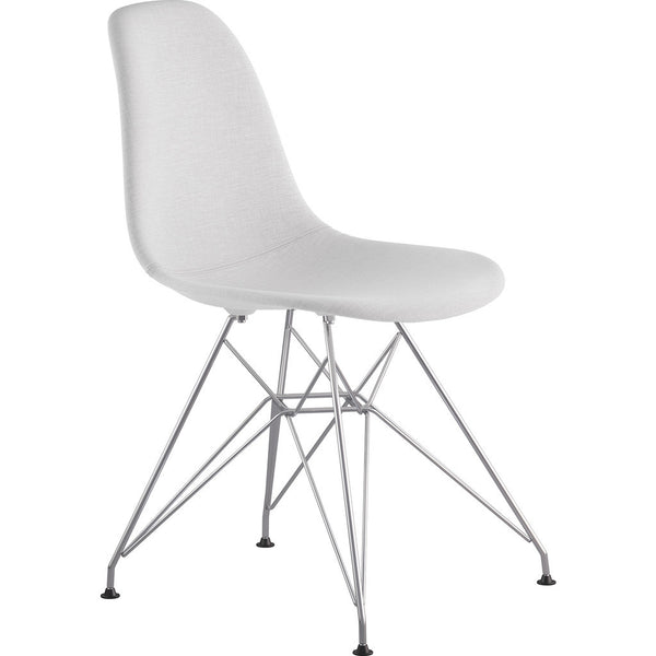 NyeKoncept Mid Century Eiffel Side Chair | Glacier White/Nickel 331007EM1