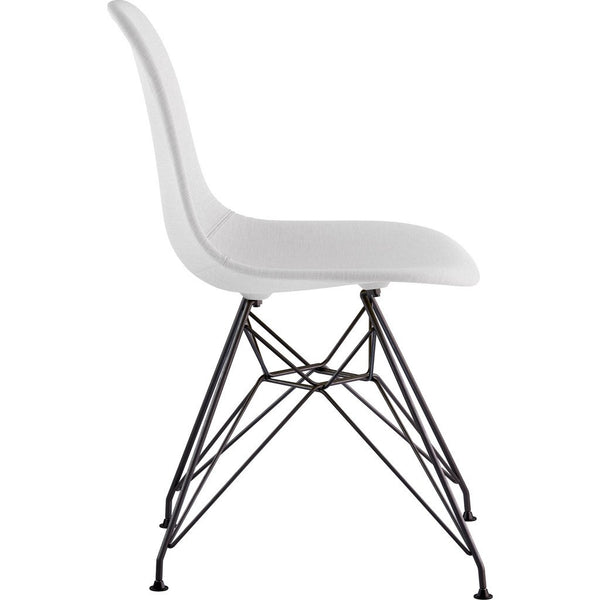 NyeKoncept Mid Century Eiffel Side Chair | Glacier White/Gunmetal 331007EM3