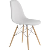 NyeKoncept Mid Century Dowel Side Chair | Glacier White/Nickel 331007EW1