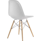 NyeKoncept Mid Century Dowel Side Chair | Glacier White/Nickel 331007EW1
