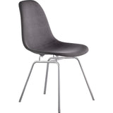 NyeKoncept Mid Century Classroom Side Chair | Charcoal Gray/Nickel 331008CL1