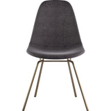 NyeKoncept Mid Century Classroom Side Chair | Charcoal Gray/Brass 331008CL2