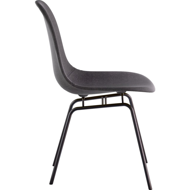 NyeKoncept Mid Century Classroom Side Chair | Charcoal Gray/Gunmetal 331008CL3