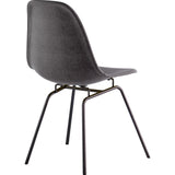 NyeKoncept Mid Century Classroom Side Chair | Charcoal Gray/Gunmetal 331008CL3