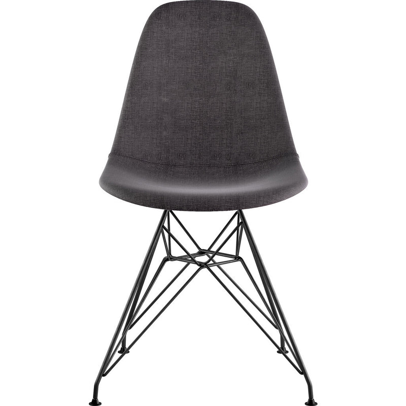 NyeKoncept Mid Century Eiffel Side Chair | Charcoal Gray/Gunmetal 331008EM3