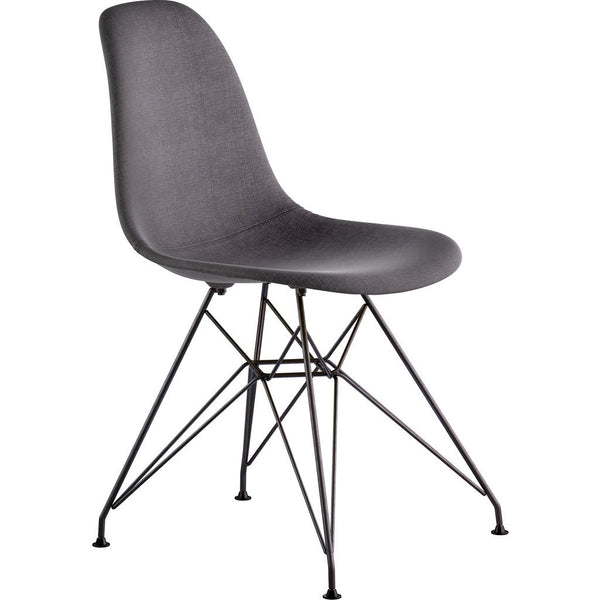 NyeKoncept Mid Century Eiffel Side Chair | Charcoal Gray/Gunmetal 331008EM3