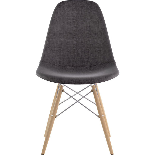 NyeKoncept Mid Century Dowel Side Chair | Charcoal Gray/Nickel 331008EW1