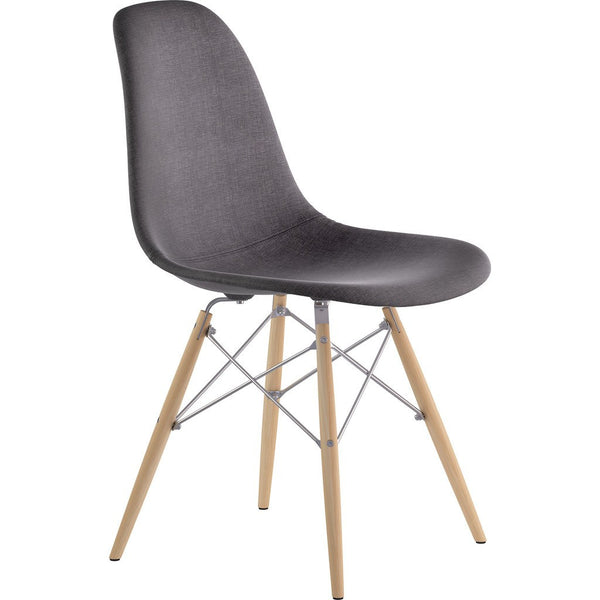 NyeKoncept Mid Century Dowel Side Chair | Charcoal Gray/Nickel 331008EW1