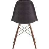 NyeKoncept Mid Century Dowel Side Chair | Charcoal Gray/Brass 331008EW2