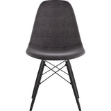 NyeKoncept Mid Century Dowel Side Chair | Charcoal Gray/Gunmetal 331008EW3