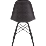 NyeKoncept Mid Century Dowel Side Chair | Charcoal Gray/Gunmetal 331008EW3