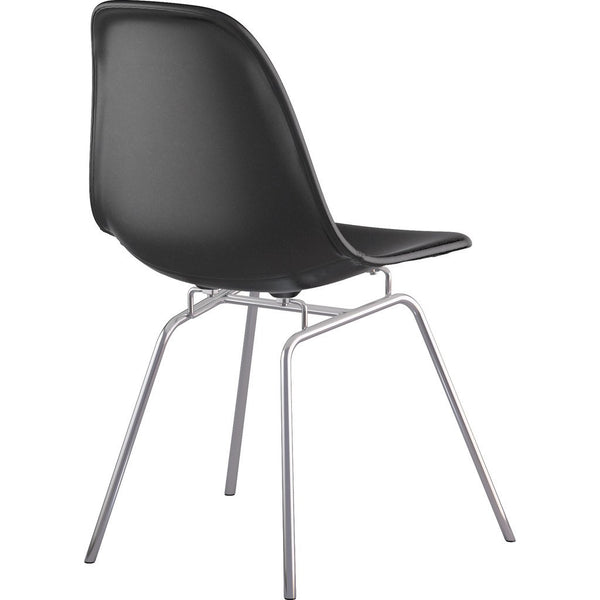 NyeKoncept Mid Century Classroom Side Chair | Milano Black/Nickel 331009CL1