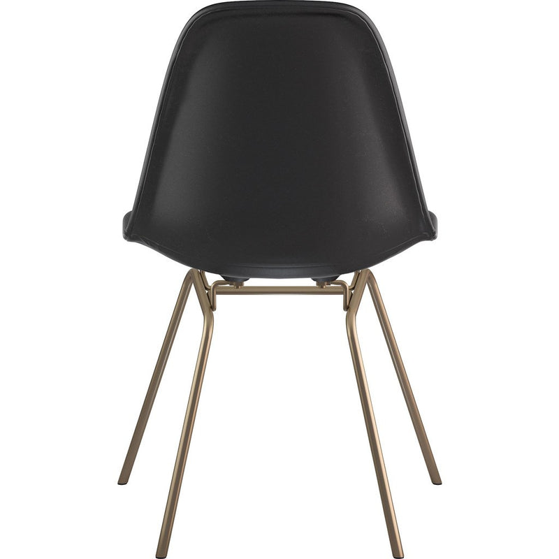 NyeKoncept Mid Century Classroom Side Chair | Milano Black/Brass 331009CL2