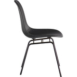NyeKoncept Mid Century Classroom Side Chair | Milano Black/Gunmetal 331009CL3