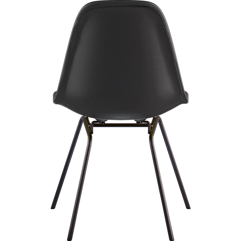 NyeKoncept Mid Century Classroom Side Chair | Milano Black/Gunmetal 331009CL3