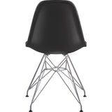 NyeKoncept Mid Century Eiffel Side Chair | Milano Black/Nickel 331009EM1