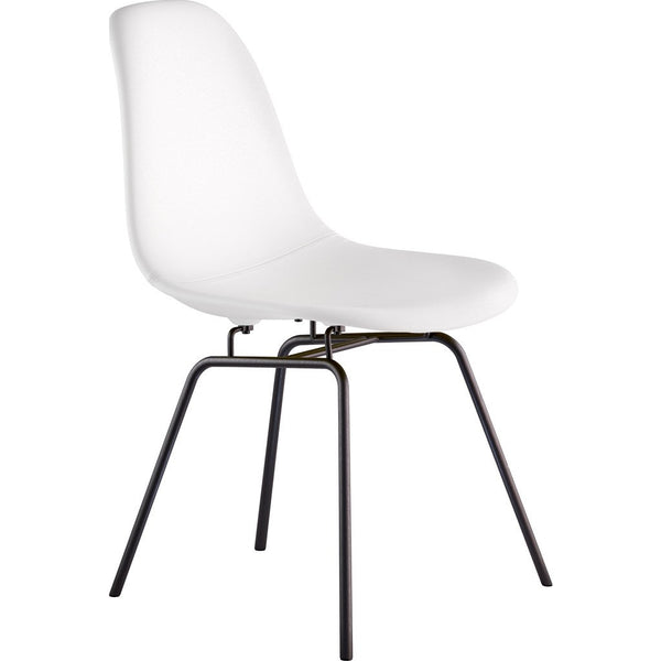 NyeKoncept Mid Century Classroom Side Chair | Milano White/Gunmetal 331010CL3